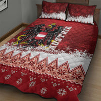 Austria Christmas Eagle Quilt Bed Set Frohe Weihnachten - Wonder Print Shop