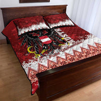 Austria Christmas Eagle Quilt Bed Set Frohe Weihnachten - Wonder Print Shop