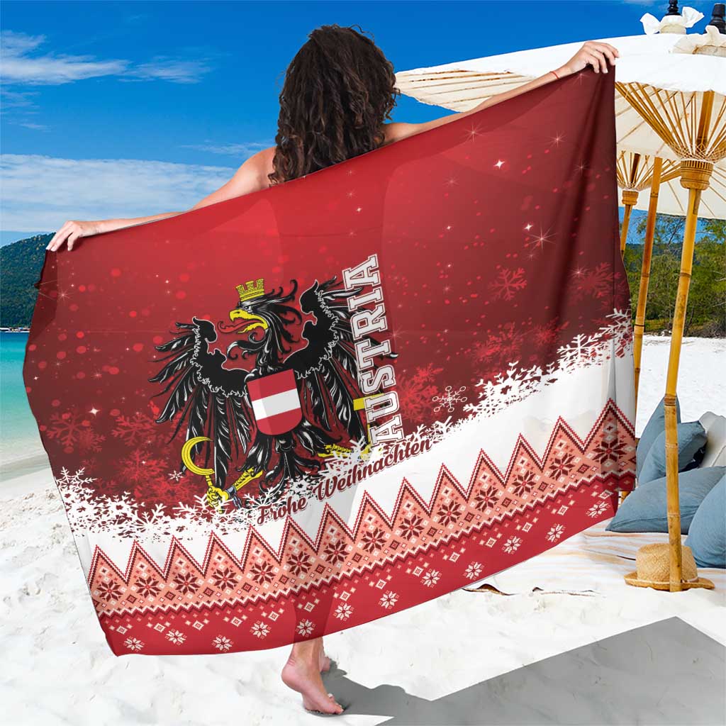 Austria Christmas Eagle Sarong Frohe Weihnachten - Wonder Print Shop