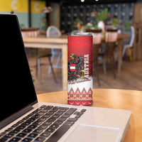 Austria Christmas Eagle Skinny Tumbler Frohe Weihnachten - Wonder Print Shop