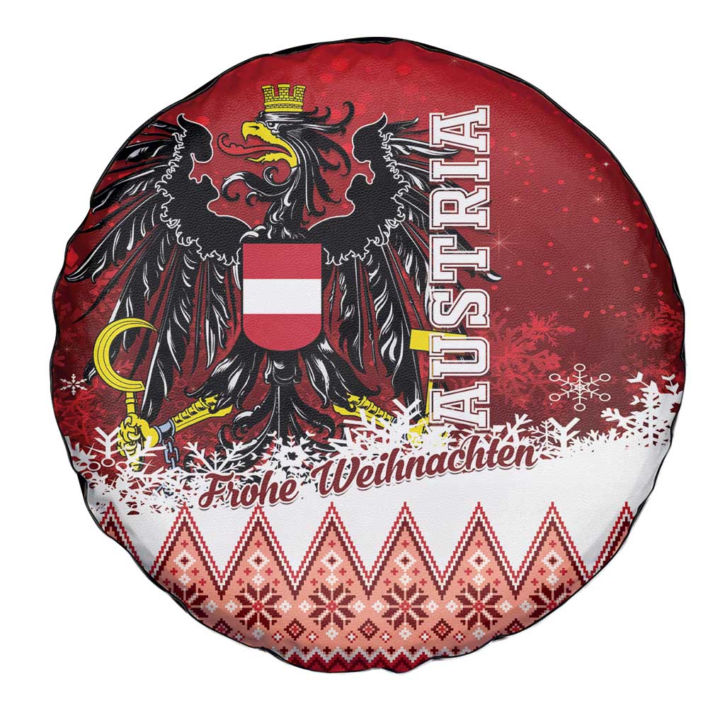 Austria Christmas Eagle Spare Tire Cover Frohe Weihnachten - Wonder Print Shop
