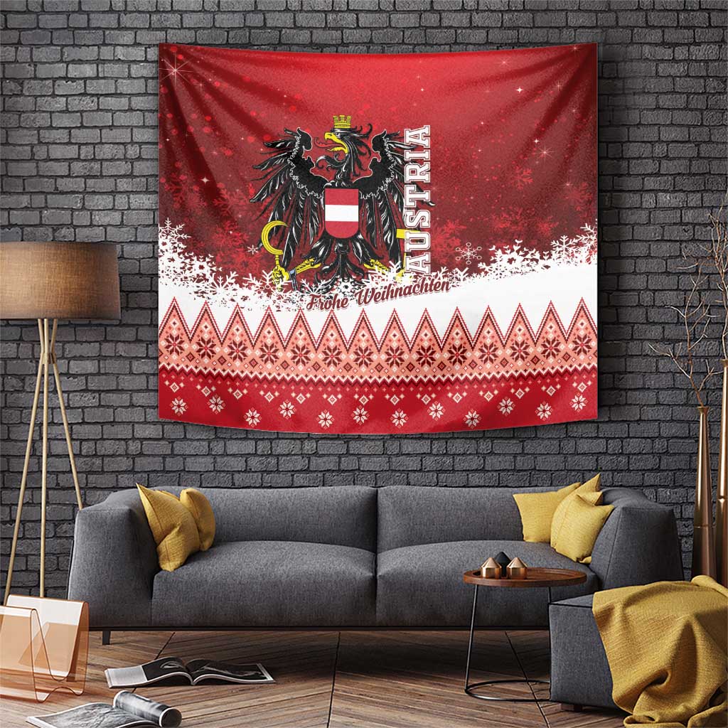 Austria Christmas Eagle Tapestry Frohe Weihnachten - Wonder Print Shop