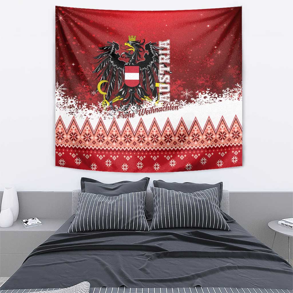 Austria Christmas Eagle Tapestry Frohe Weihnachten - Wonder Print Shop