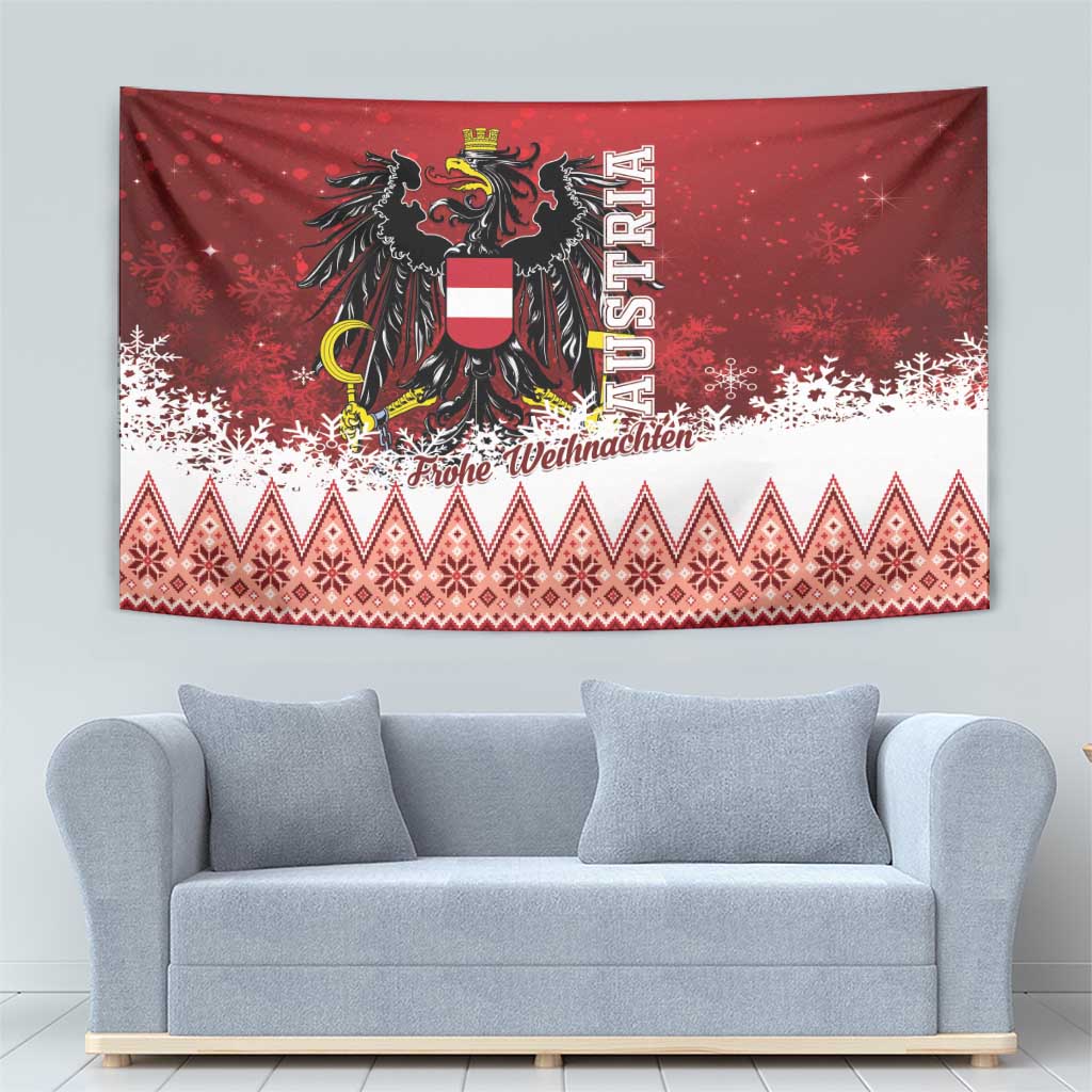 Austria Christmas Eagle Tapestry Frohe Weihnachten - Wonder Print Shop