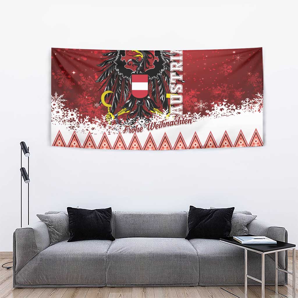 Austria Christmas Eagle Tapestry Frohe Weihnachten - Wonder Print Shop