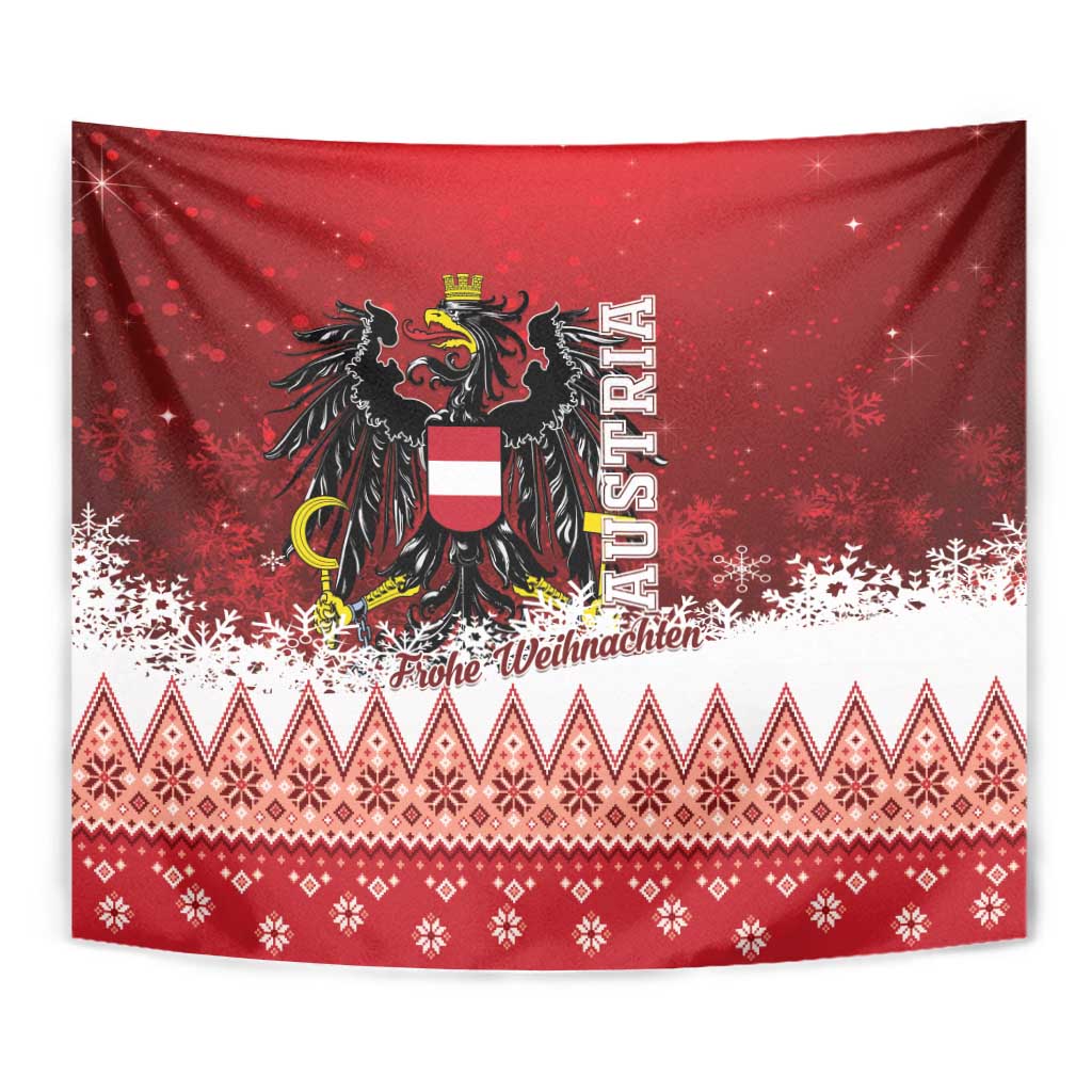 Austria Christmas Eagle Tapestry Frohe Weihnachten - Wonder Print Shop