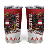 Austria Christmas Eagle Tumbler Cup Frohe Weihnachten - Wonder Print Shop