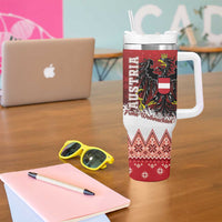 Austria Christmas Eagle Tumbler With Handle Frohe Weihnachten - Wonder Print Shop