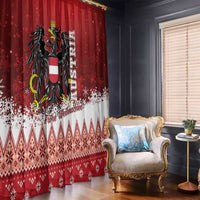 Austria Christmas Eagle Window Curtain Frohe Weihnachten - Wonder Print Shop