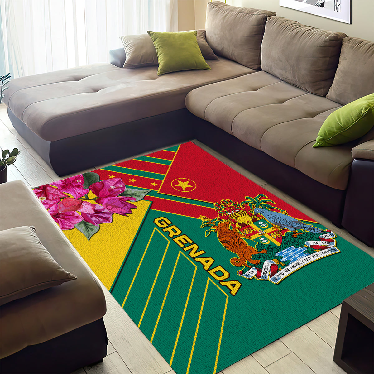 Grenada Area Rug Gwenad Bougainvillea Special Version - Wonder Print Shop