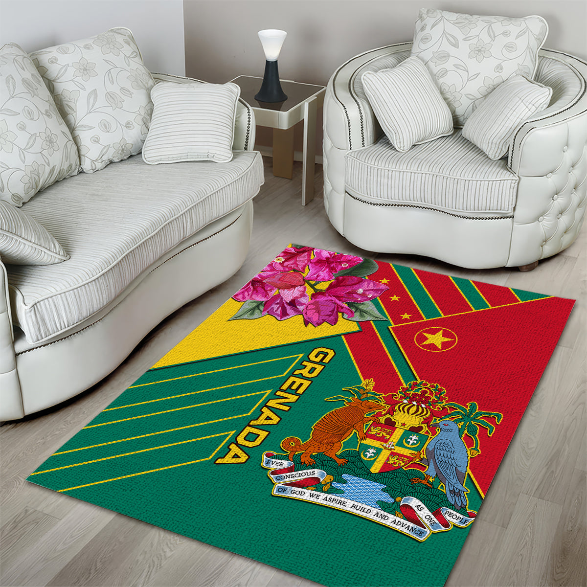 Grenada Area Rug Gwenad Bougainvillea Special Version - Wonder Print Shop