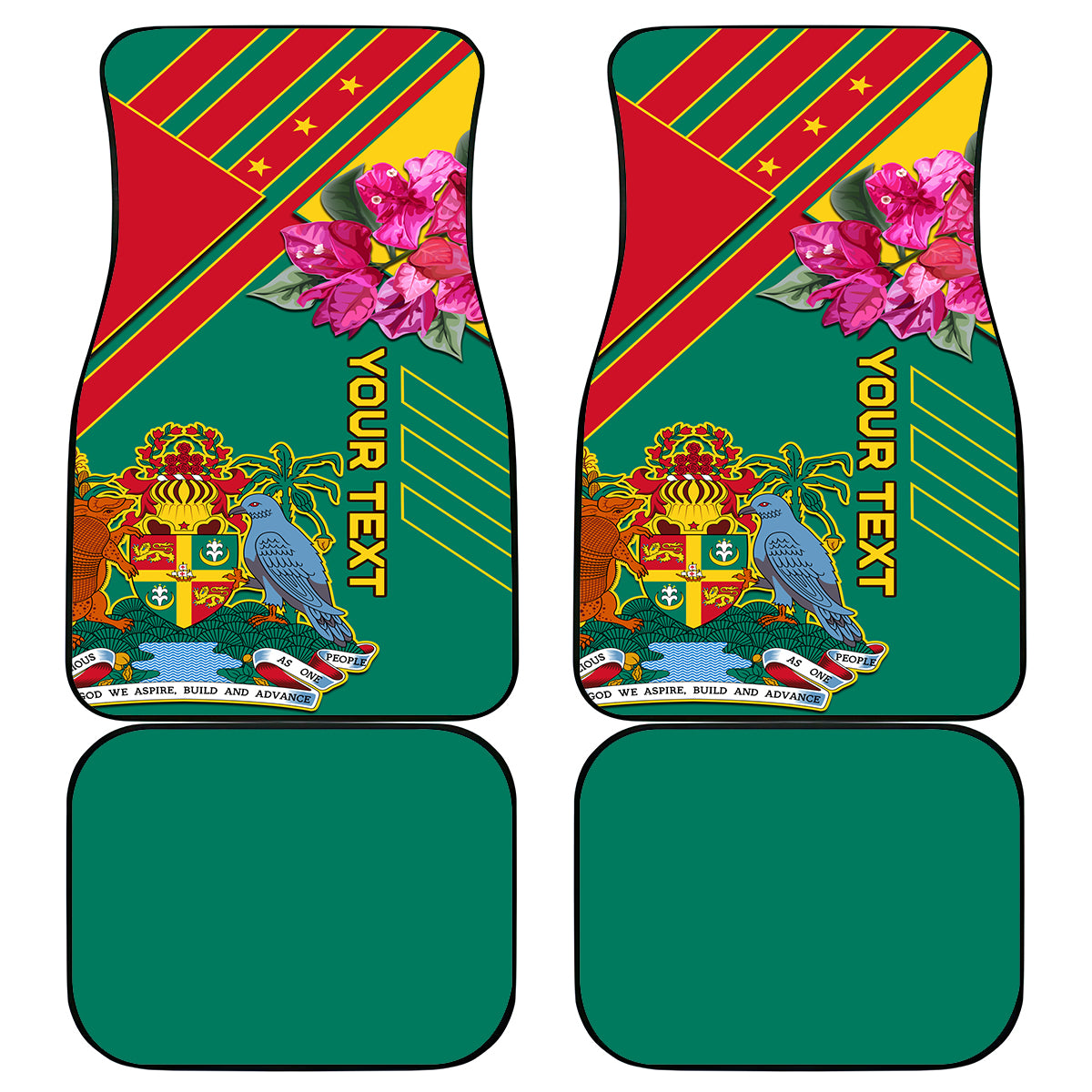 Grenada Car Mats Gwenad Bougainvillea Special Version - Wonder Print Shop