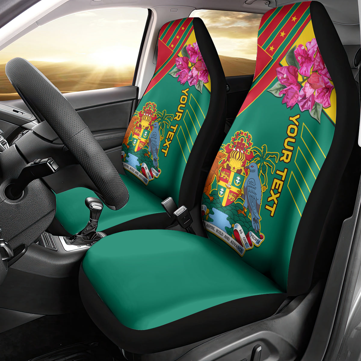 Grenada Car Seat Cover Gwenad Bougainvillea Special Version - Wonder Print Shop