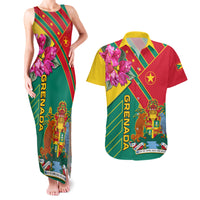 Grenada Couples Matching Tank Maxi Dress and Hawaiian Shirt Gwenad Bougainvillea Special Version - Wonder Print Shop