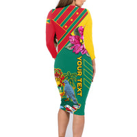 Grenada Family Matching Long Sleeve Bodycon Dress and Hawaiian Shirt Gwenad Bougainvillea Special Version - Wonder Print Shop
