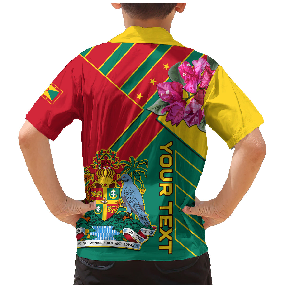 Grenada Family Matching Mermaid Dress and Hawaiian Shirt Gwenad Bougainvillea Special Version - Wonder Print Shop