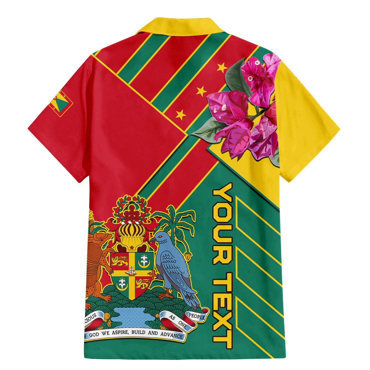 Grenada Family Matching Mermaid Dress and Hawaiian Shirt Gwenad Bougainvillea Special Version - Wonder Print Shop