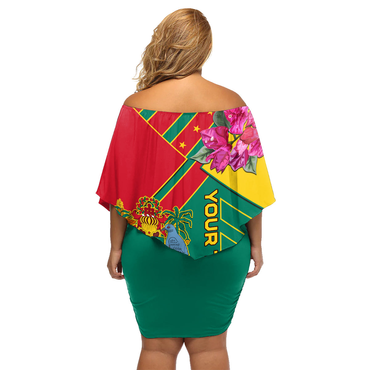 Grenada Family Matching Off Shoulder Short Dress and Hawaiian Shirt Gwenad Bougainvillea Special Version - Wonder Print Shop