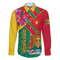 Grenada Family Matching Summer Maxi Dress and Hawaiian Shirt Gwenad Bougainvillea Special Version - Wonder Print Shop