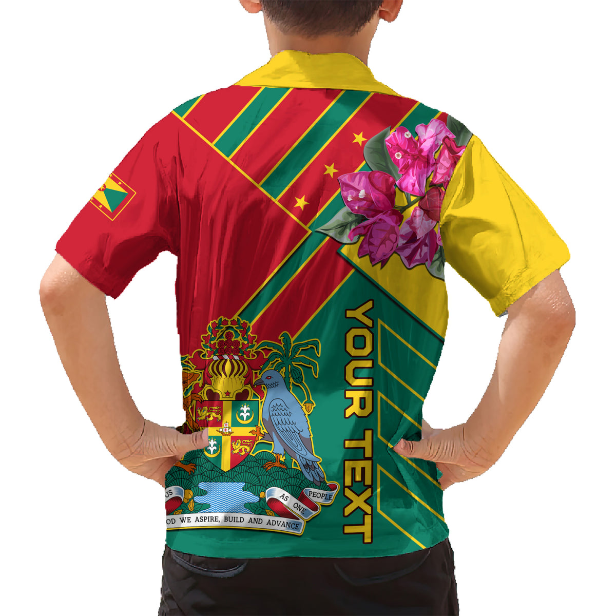 Grenada Hawaiian Shirt Gwenad Bougainvillea Special Version - Wonder Print Shop