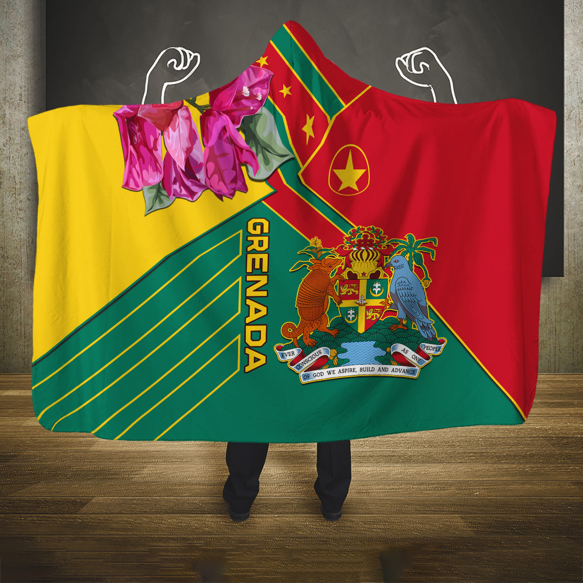 grenada-hooded-blanket-gwenad-bougainvillea-special-version