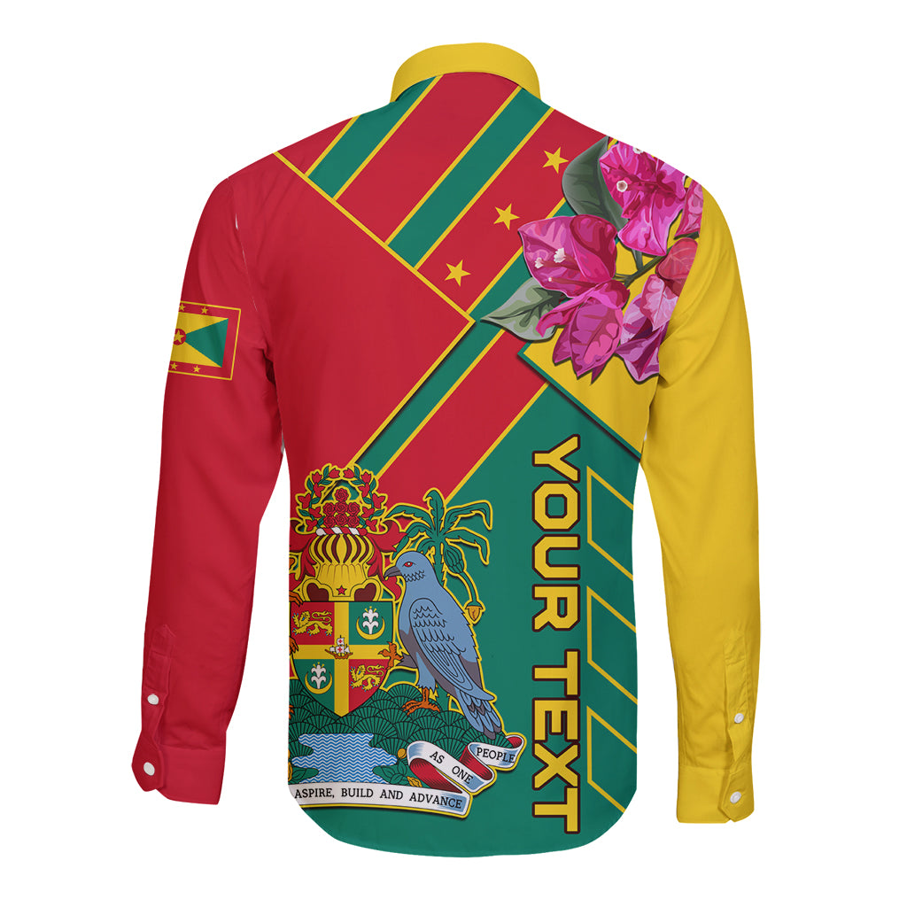 Grenada Long Sleeve Button Shirt Gwenad Bougainvillea Special Version - Wonder Print Shop