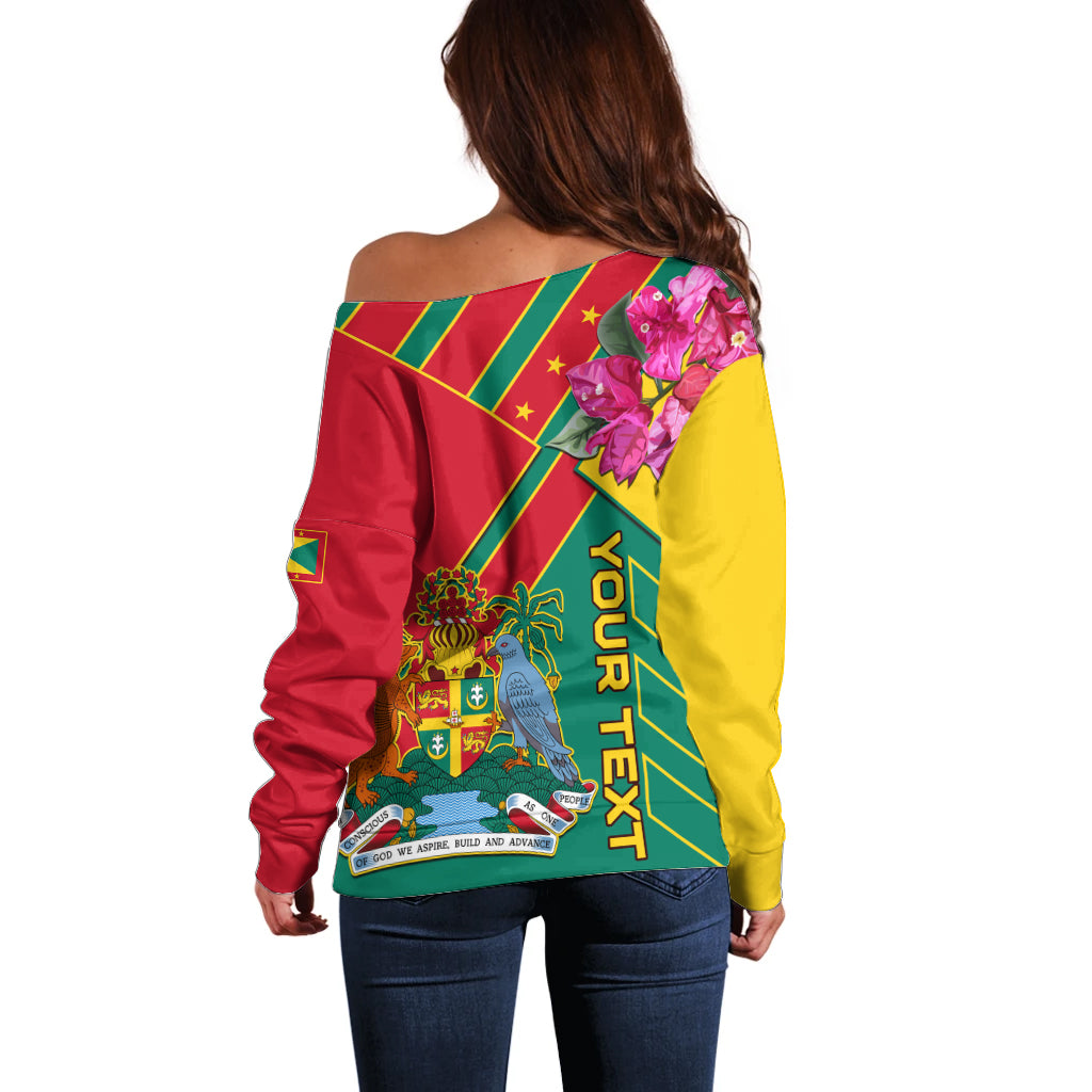 Grenada Off Shoulder Sweater Gwenad Bougainvillea Special Version - Wonder Print Shop