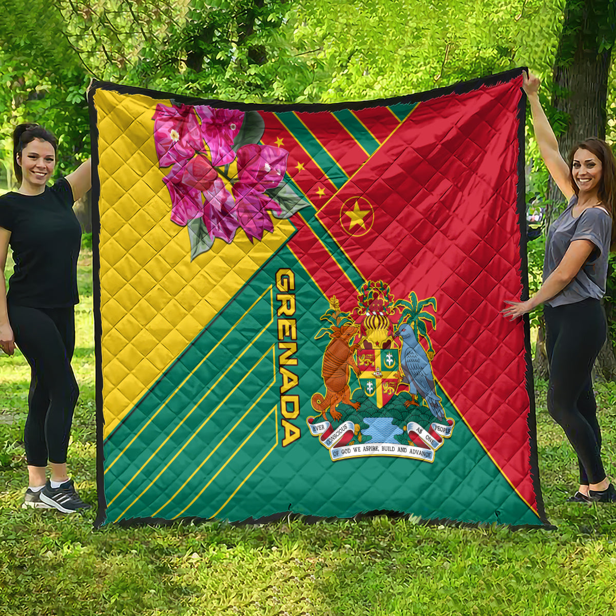 Grenada Quilt Gwenad Bougainvillea Special Version - Wonder Print Shop