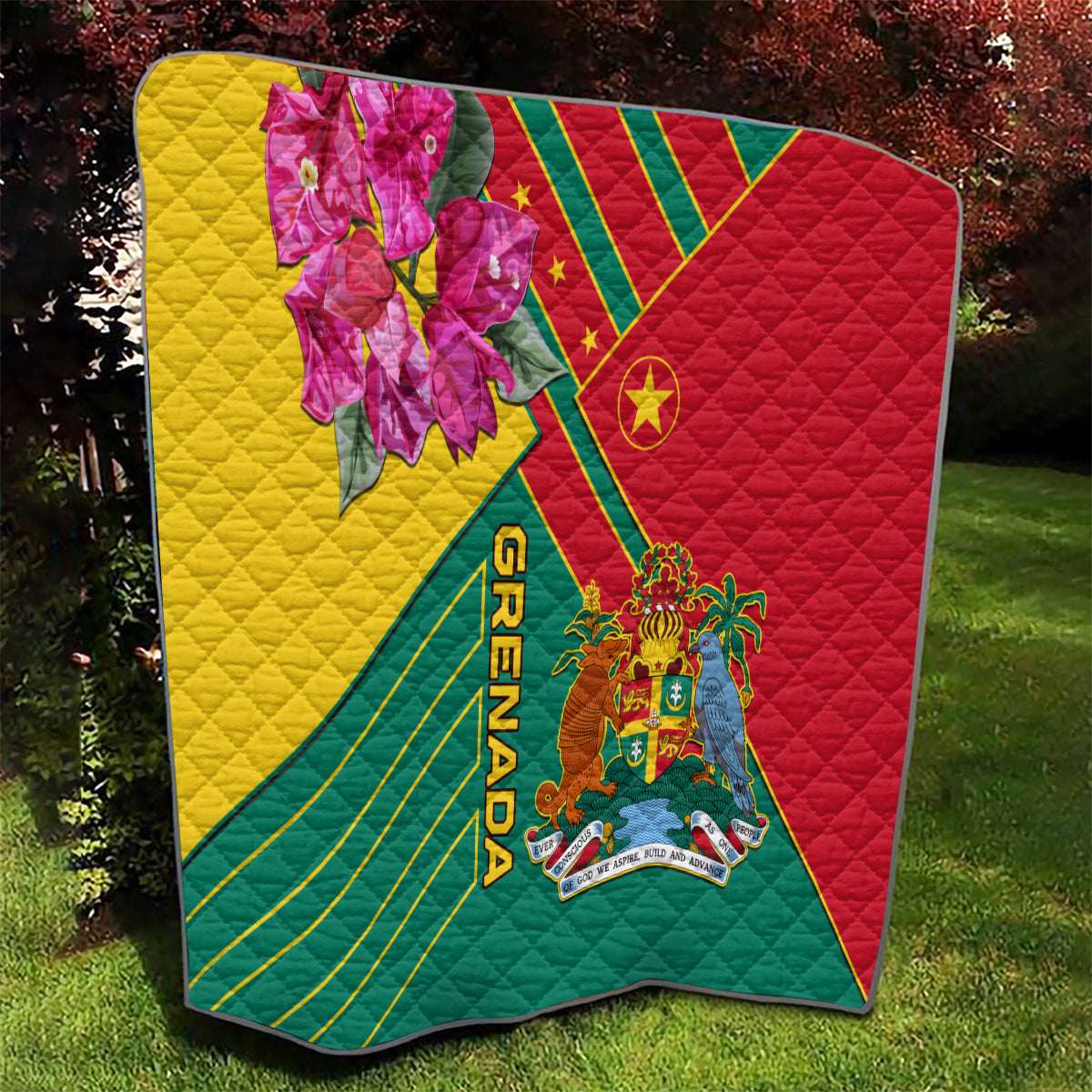 Grenada Quilt Gwenad Bougainvillea Special Version - Wonder Print Shop