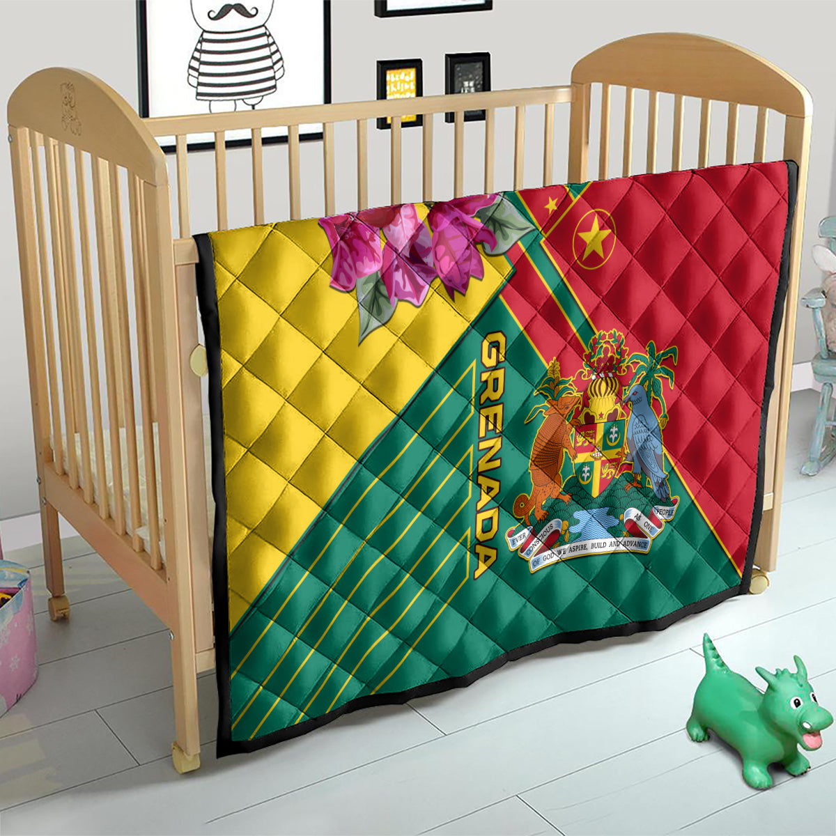 Grenada Quilt Gwenad Bougainvillea Special Version - Wonder Print Shop