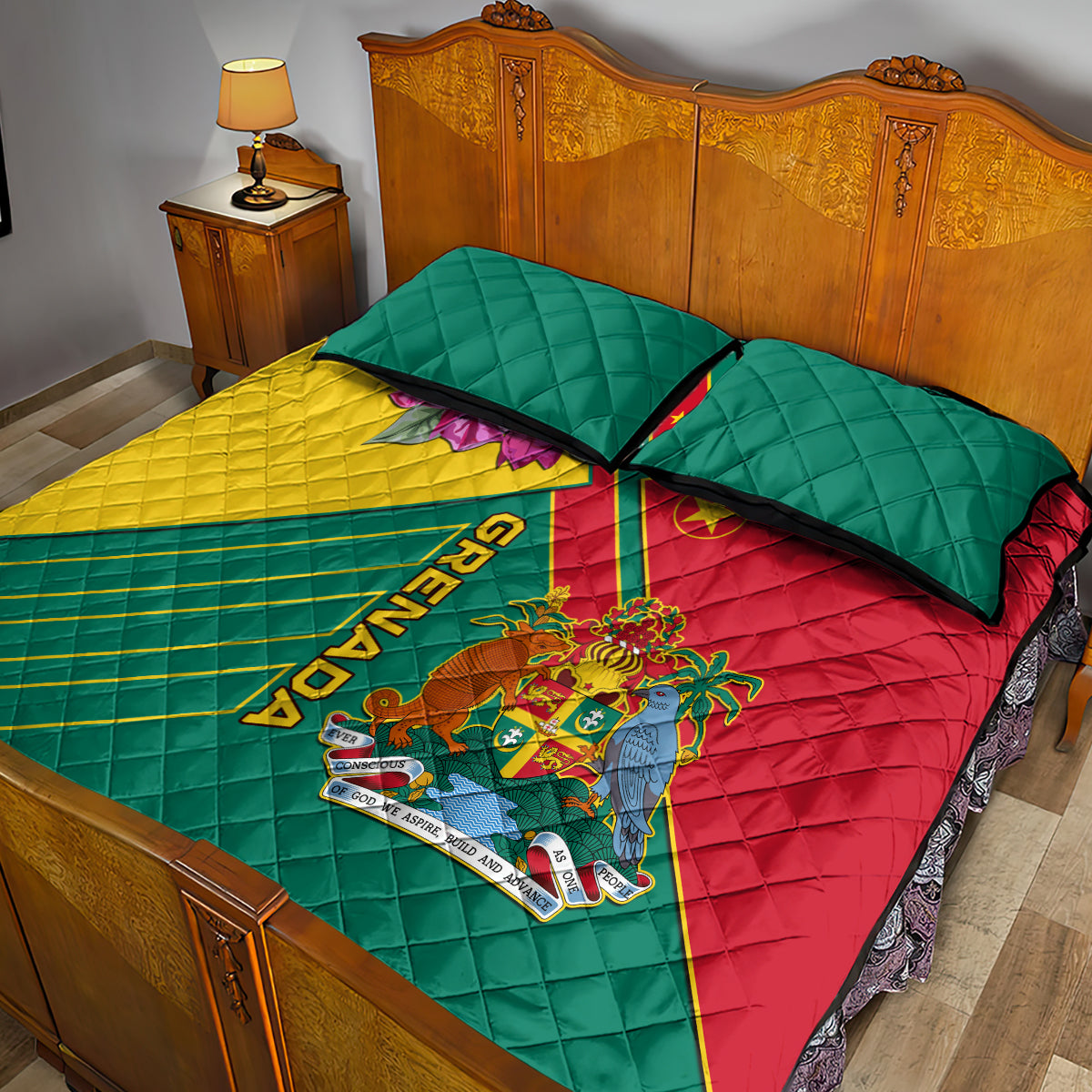 Grenada Quilt Bed Set Gwenad Bougainvillea Special Version - Wonder Print Shop