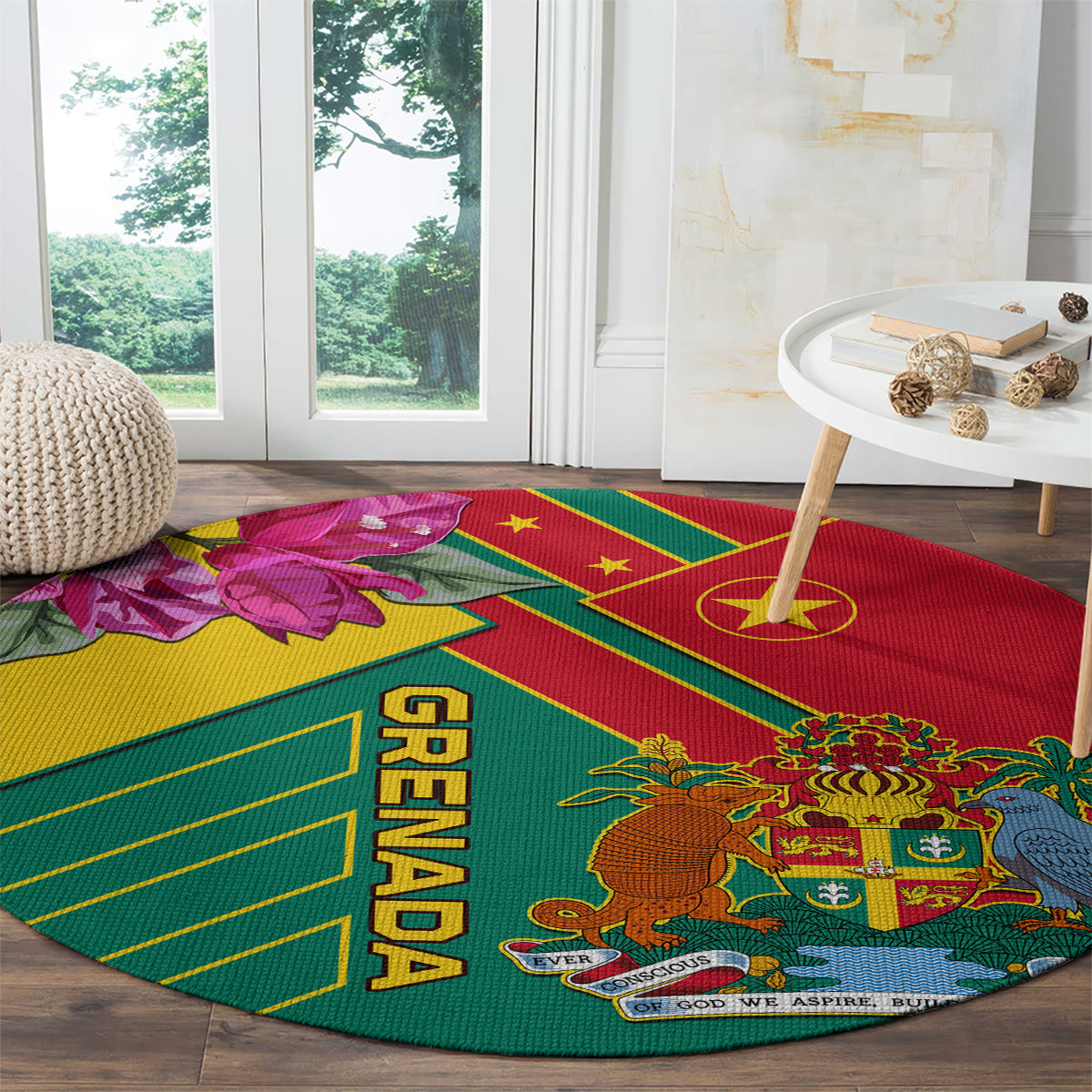 grenada-round-carpet-gwenad-bougainvillea-special-version