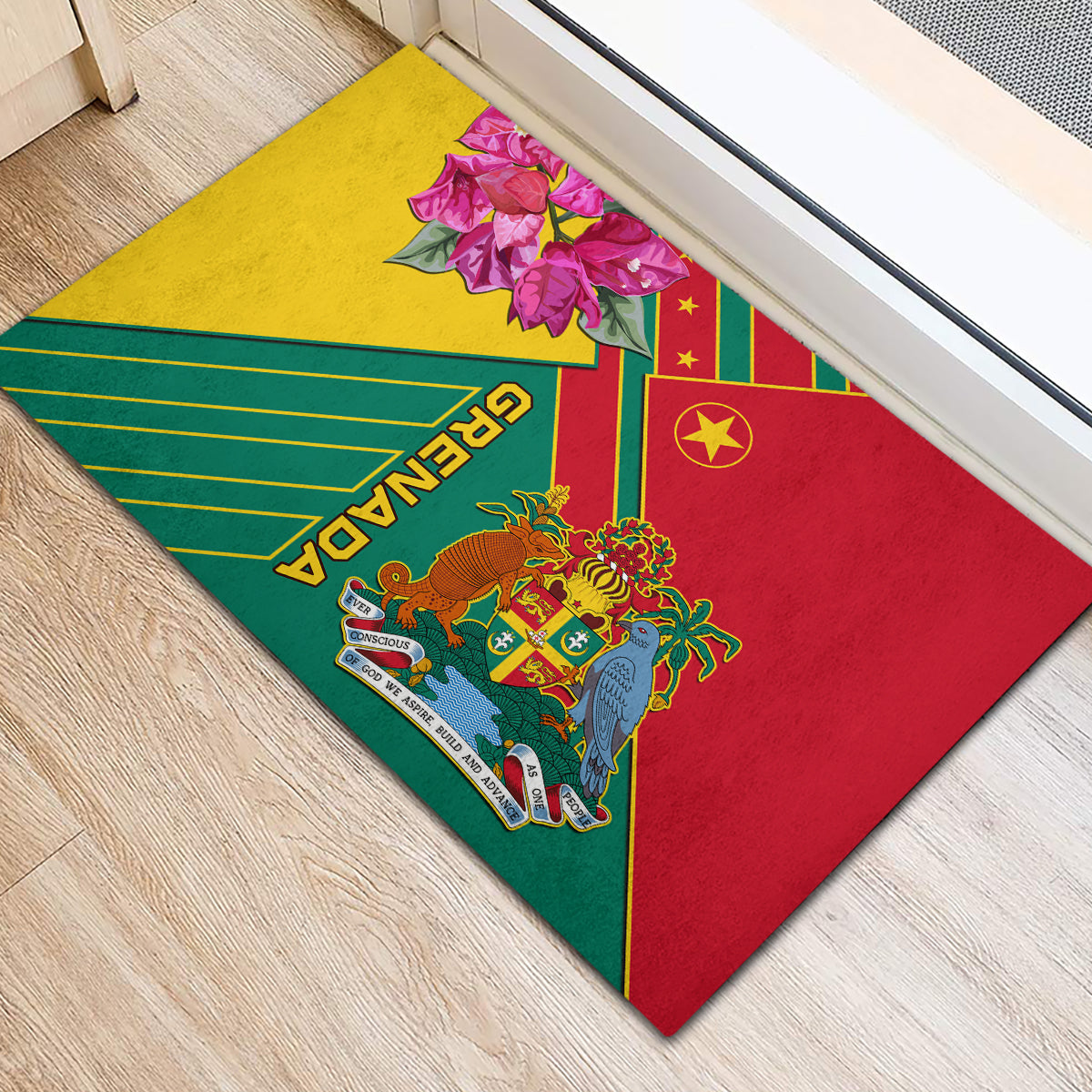 Grenada Rubber Doormat Gwenad Bougainvillea Special Version - Wonder Print Shop