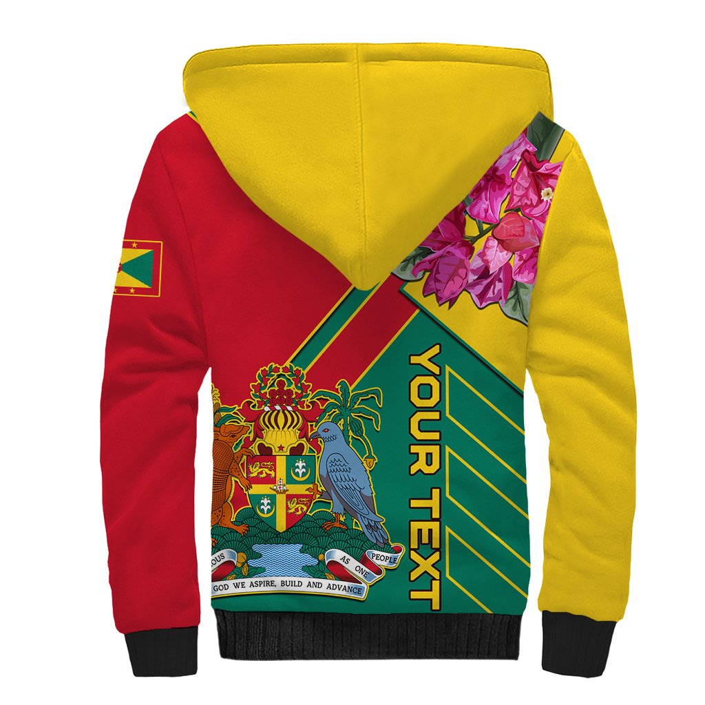 Grenada Sherpa Hoodie Gwenad Bougainvillea Special Version - Wonder Print Shop