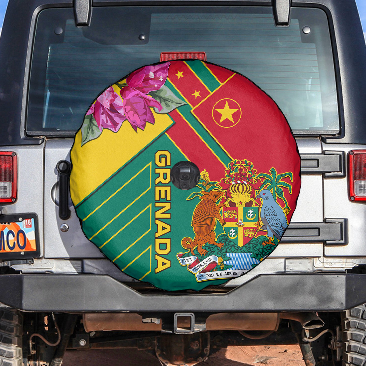 Grenada Spare Tire Cover Gwenad Bougainvillea Special Version - Wonder Print Shop