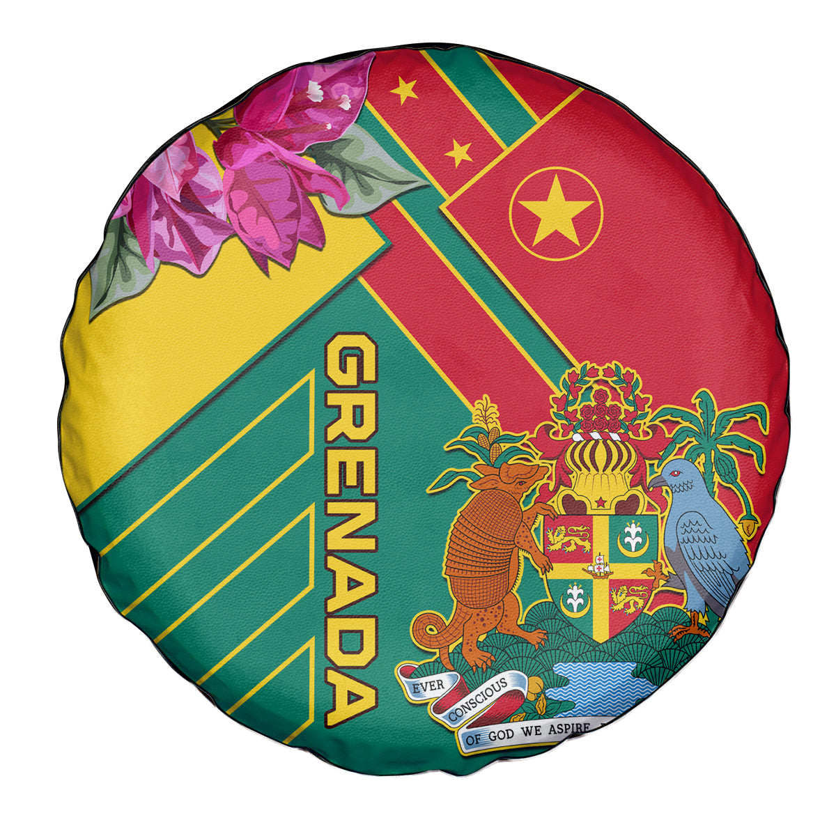 Grenada Spare Tire Cover Gwenad Bougainvillea Special Version - Wonder Print Shop