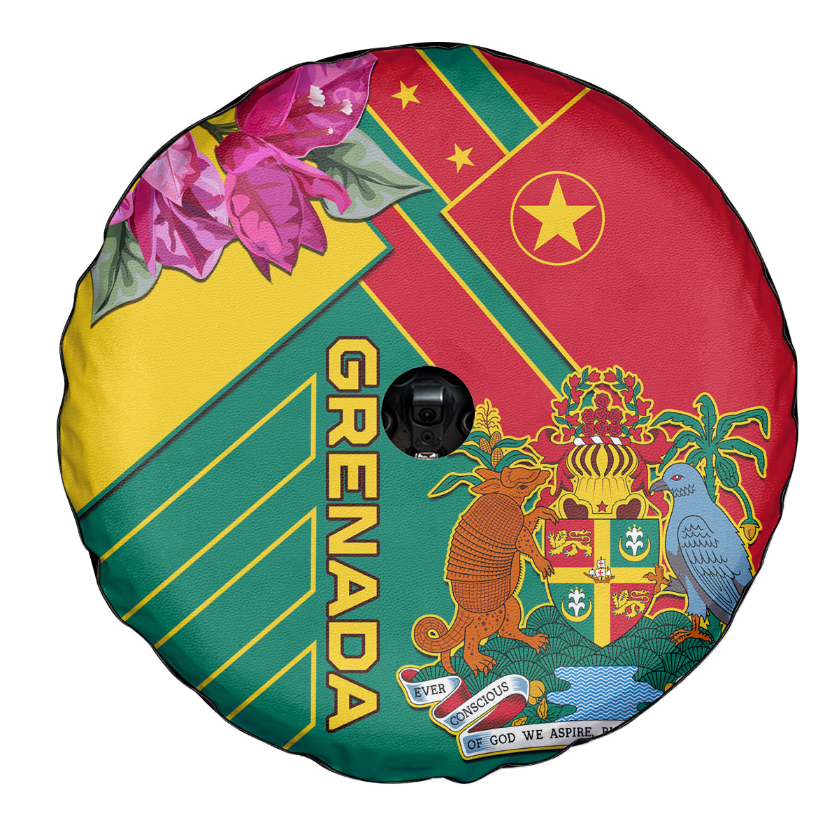 Grenada Spare Tire Cover Gwenad Bougainvillea Special Version - Wonder Print Shop
