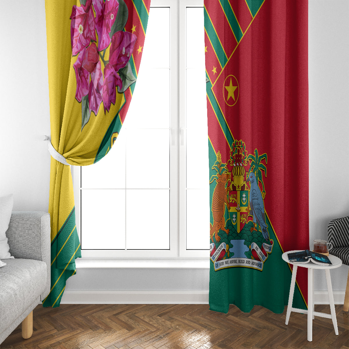 Grenada Window Curtain Gwenad Bougainvillea Special Version - Wonder Print Shop