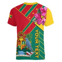 Grenada Women V Neck T Shirt Gwenad Bougainvillea Special Version - Wonder Print Shop