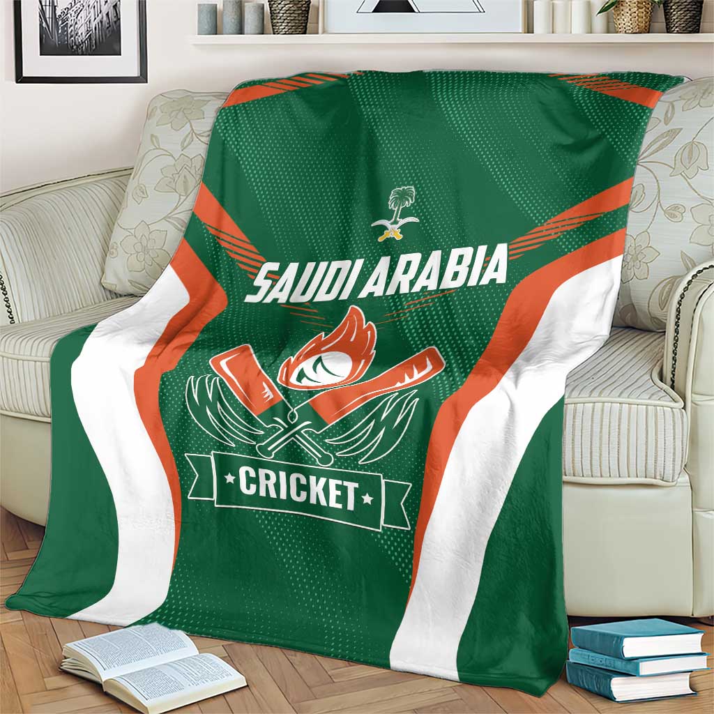Saudi Arabia Cricket Blanket TeamSaudi Go Champions LT01