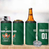 Custom Saudi Arabia Cricket 4 in 1 Can Cooler Tumbler TeamSaudi Go Champions - Wonder Print Shop