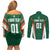 Custom Saudi Arabia Cricket Couples Matching Off Shoulder Short Dress and Long Sleeve Button Shirt TeamSaudi Go Champions - Wonder Print Shop