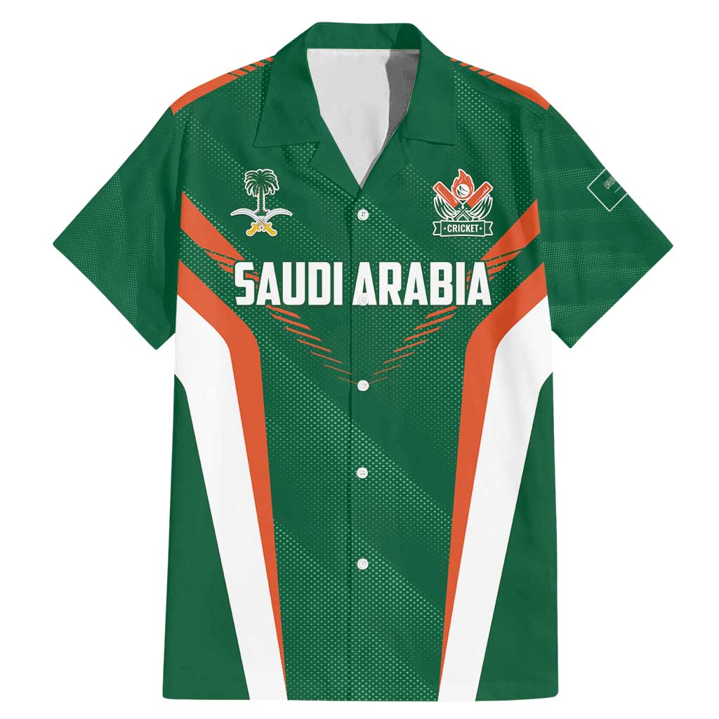 Custom Saudi Arabia Cricket Family Matching Mermaid Dress and Hawaiian Shirt TeamSaudi Go Champions - Wonder Print Shop