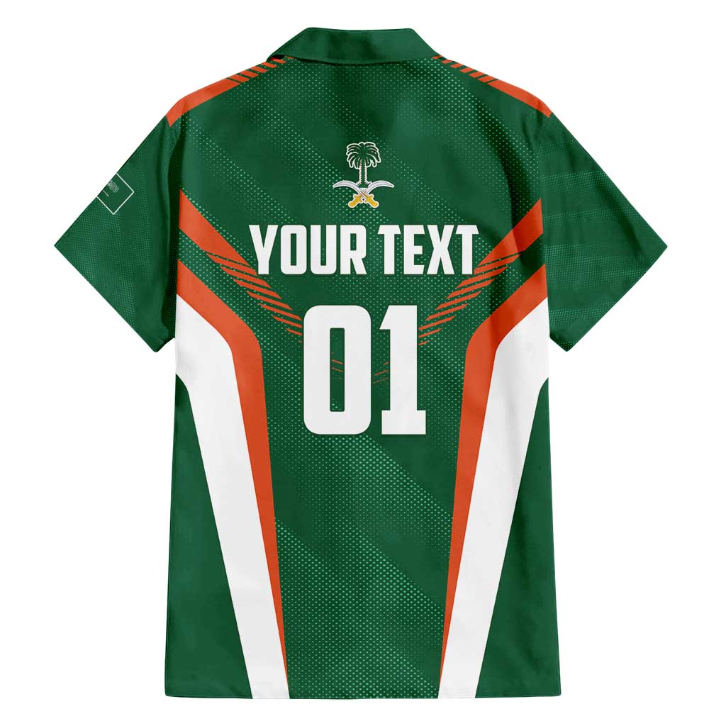 Custom Saudi Arabia Cricket Family Matching Summer Maxi Dress and Hawaiian Shirt TeamSaudi Go Champions - Wonder Print Shop