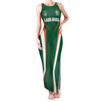Custom Saudi Arabia Cricket Family Matching Tank Maxi Dress and Hawaiian Shirt TeamSaudi Go Champions - Wonder Print Shop