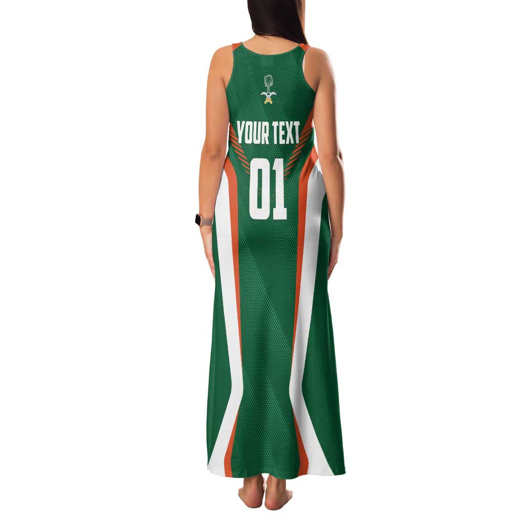 Custom Saudi Arabia Cricket Family Matching Tank Maxi Dress and Hawaiian Shirt TeamSaudi Go Champions - Wonder Print Shop