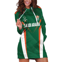 Custom Saudi Arabia Cricket Hoodie Dress TeamSaudi Go Champions - Wonder Print Shop