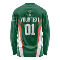 Custom Saudi Arabia Cricket Long Sleeve Shirt TeamSaudi Go Champions - Wonder Print Shop
