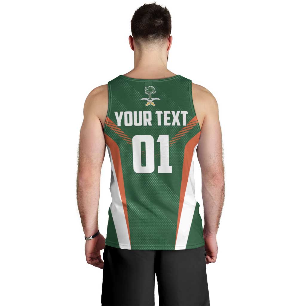Custom Saudi Arabia Cricket Men Tank Top TeamSaudi Go Champions - Wonder Print Shop
