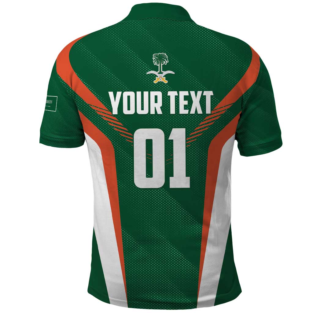 Custom Saudi Arabia Cricket Polo Shirt TeamSaudi Go Champions - Wonder Print Shop